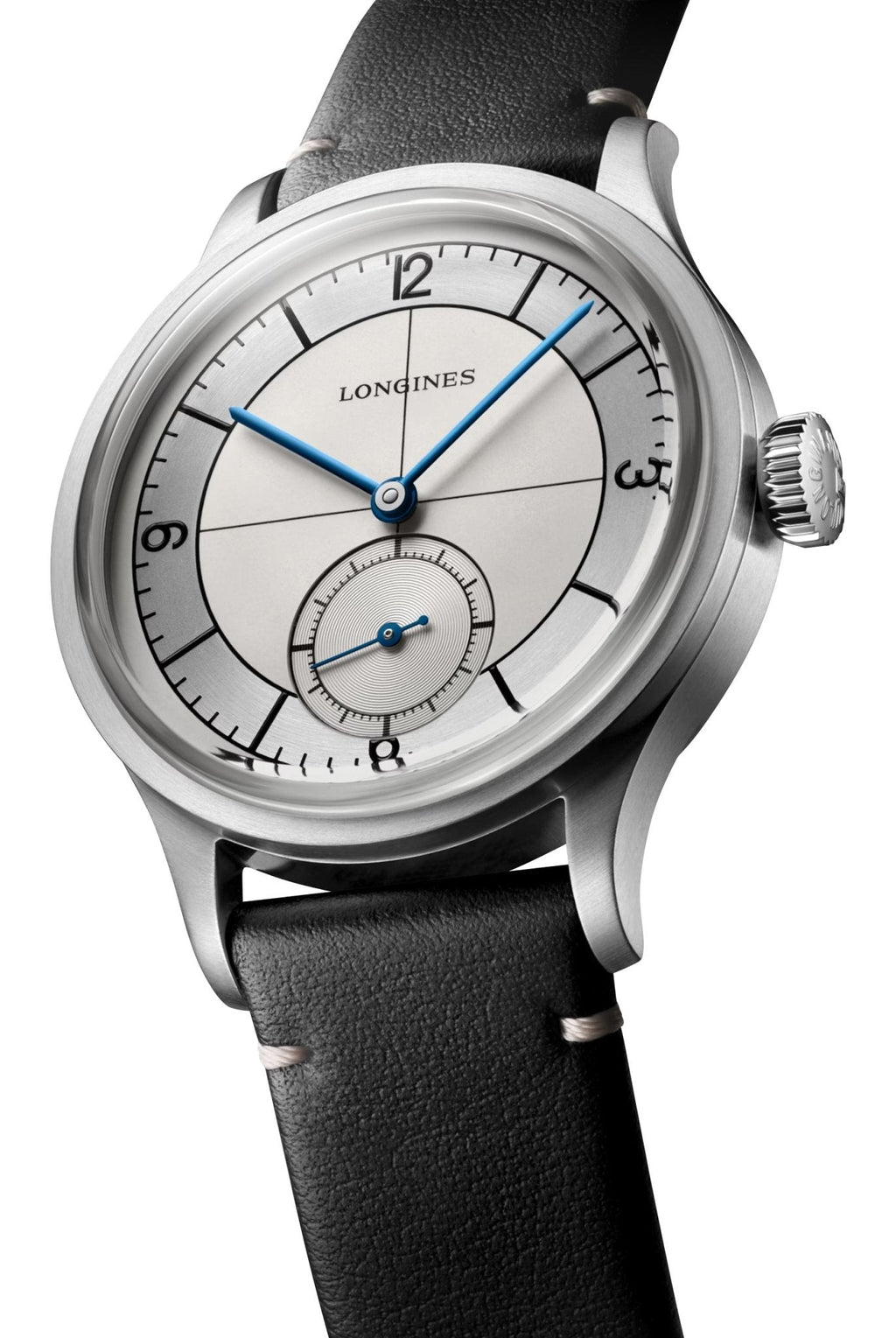 Longines Heritage Classic Automatic Stainless Steel Silver Dial Black/Blue Interchangeable Leather Strap Mens Watch L2.828.4.73.0 wholesalehk.shop