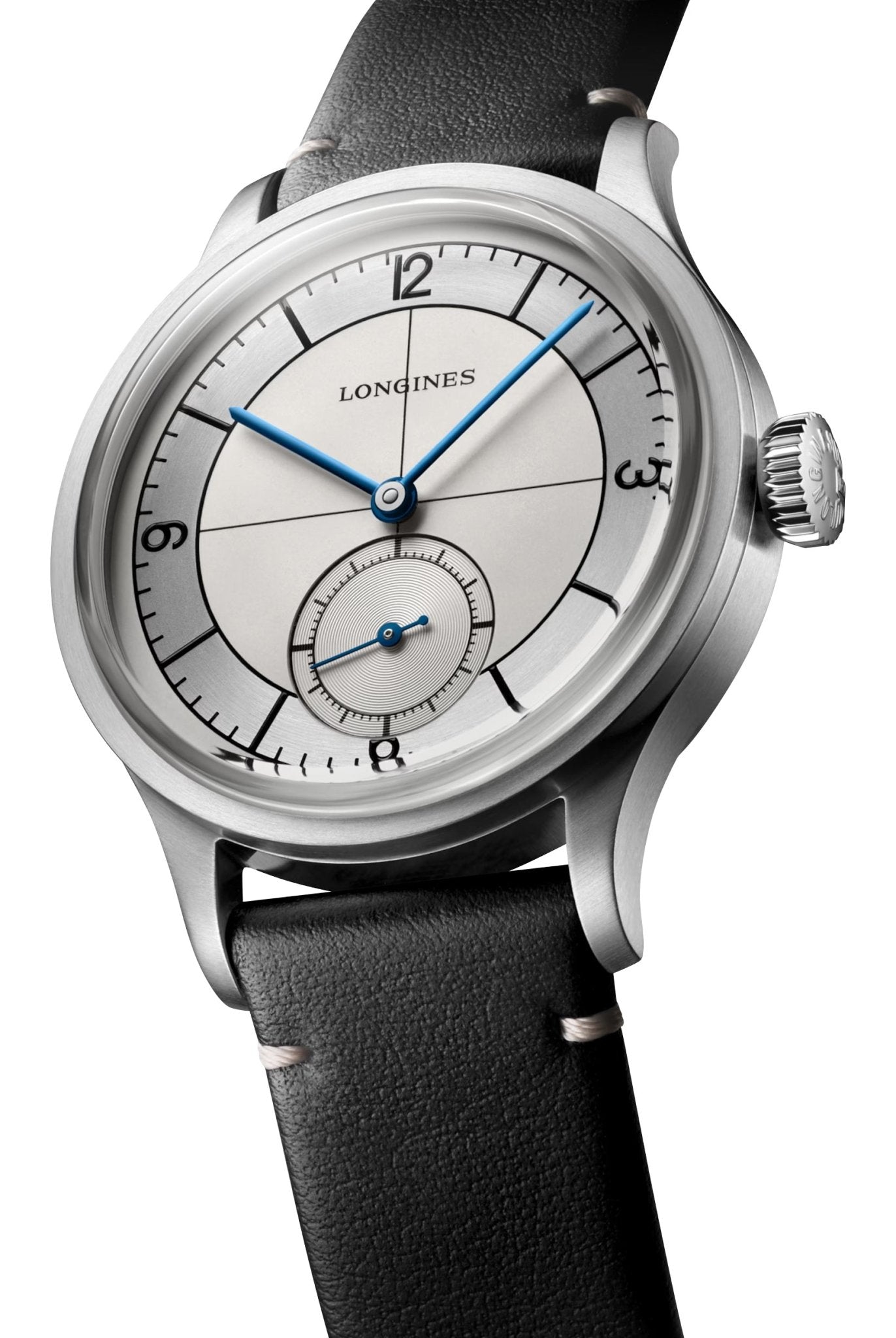 Longines Heritage Classic Automatic Stainless Steel Silver Dial Black/Blue Interchangeable Leather Strap Mens Watch L2.828.4.73.0 wholesalehk.shop