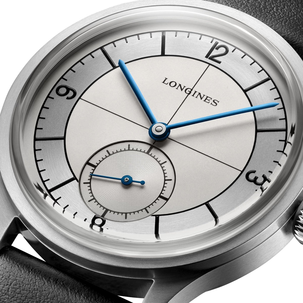 Longines Heritage Classic Automatic Stainless Steel Silver Dial Black/Blue Interchangeable Leather Strap Mens Watch L2.828.4.73.0 wholesalehk.shop