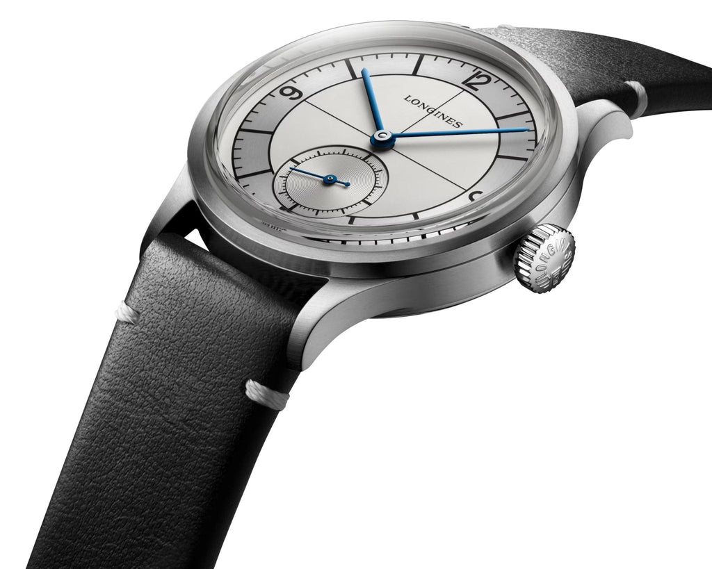 Longines Heritage Classic Automatic Stainless Steel Silver Dial Black/Blue Interchangeable Leather Strap Mens Watch L2.828.4.73.0 wholesalehk.shop