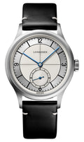 Longines Heritage Classic Automatic Stainless Steel Silver Dial Black/Blue Interchangeable Leather Strap Mens Watch L2.828.4.73.0 wholesalehk.shop