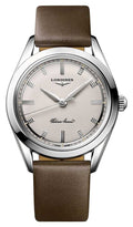 Longines Heritage Classic Silver Arrow Automatic Silver Dial Brown Leather Strap Mens Watch L2.834.4.72.2 wholesalehk.shop