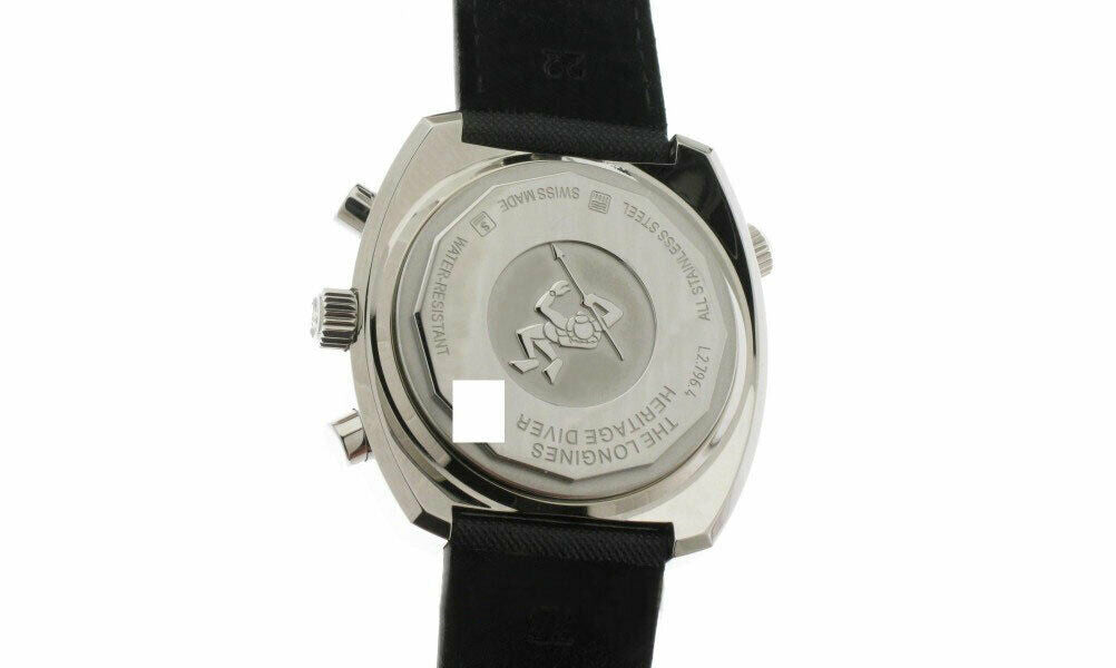 Longines Heritage Diver Automatic Chronograph Steel Mens Strap Watch Date L2.796.4.52.0 wholesalehk.shop