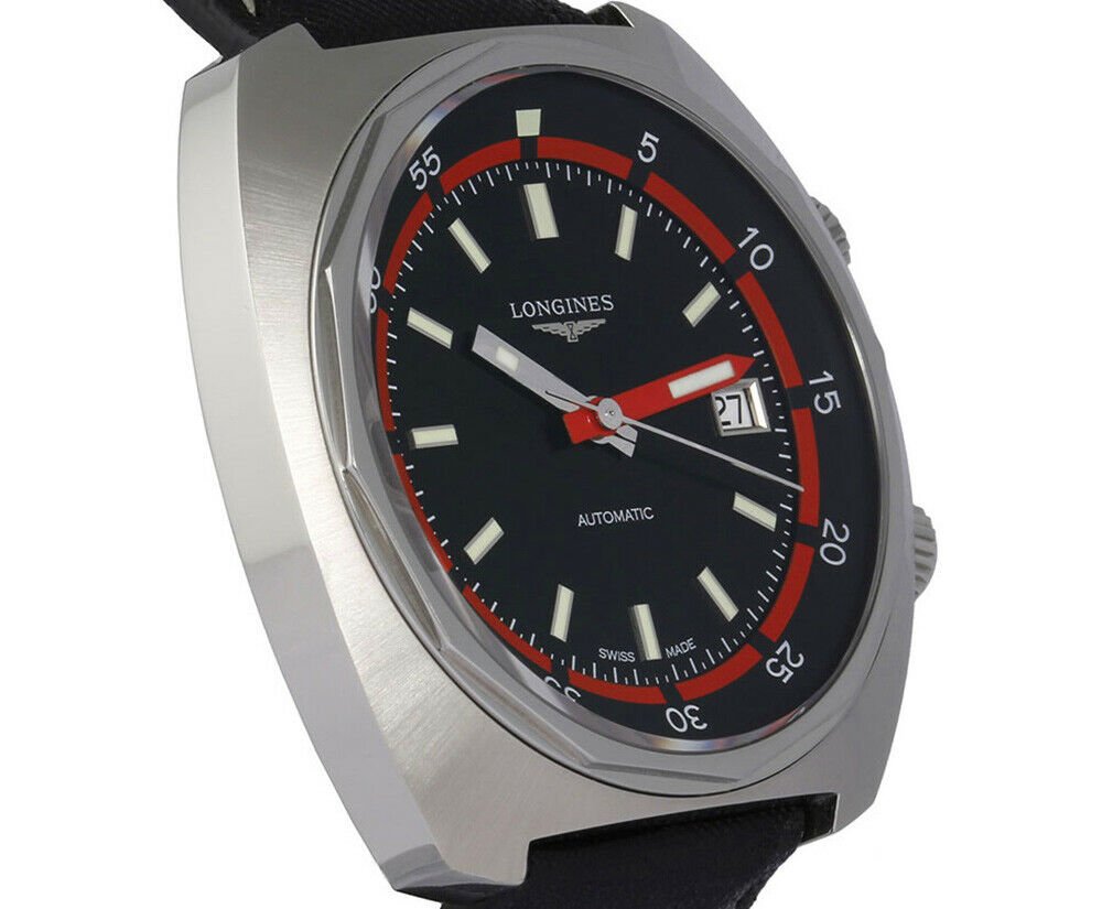 Longines Heritage Diver Automatic Steel Mens Strap Watch Calendar L2.795.4.52.0 wholesalehk.shop