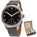 Longines Heritage Military 1938 Limited Edition Mechanical Hand-Wind Stainless Steel Black Dial Gray/Brown Interchangeable Leather Strap Mens Watch L2.826.4.53.2 wholesalehk.shop