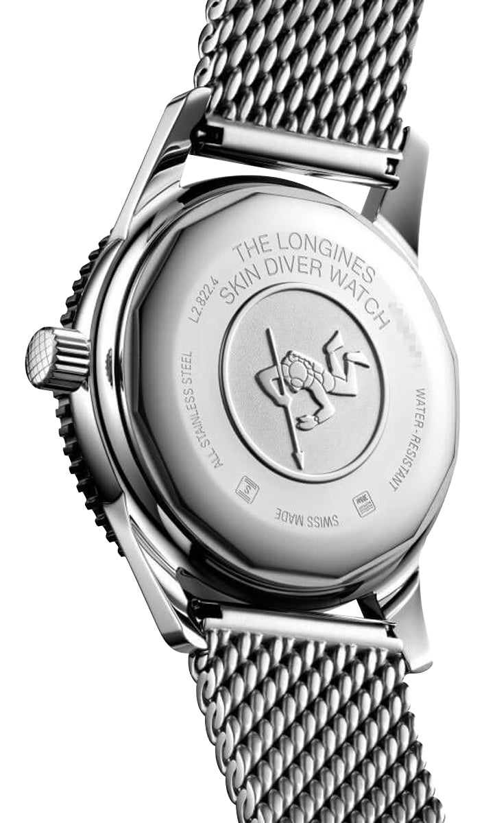 Longines Heritage Skin Diver Automatic Stainless Steel Black Dial Mens Watch L2.822.4.56.6 wholesalehk.shop