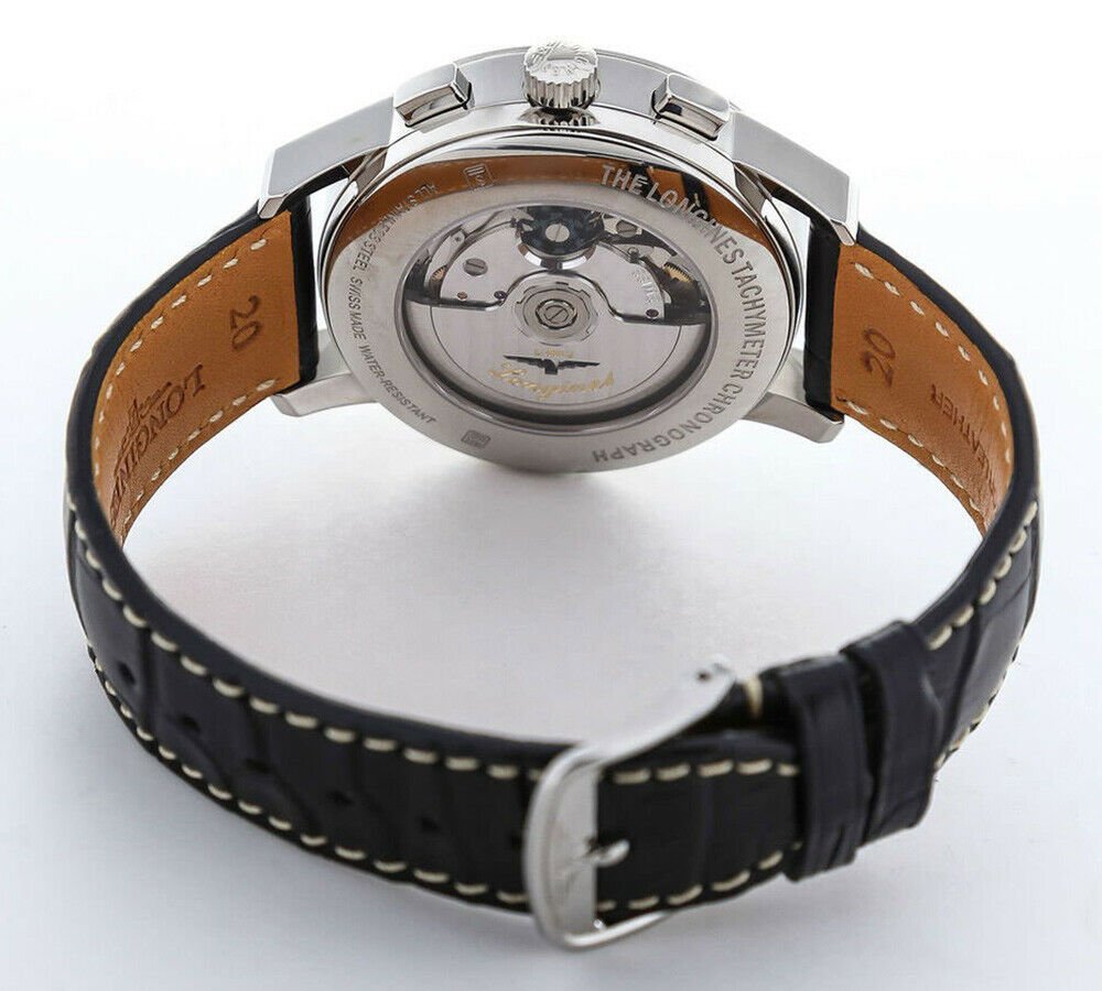 Longines Heritage Tachymeter Chronograph Automatic Steel Mens Strap Watch Date L2.781.4.13.2 wholesalehk.shop
