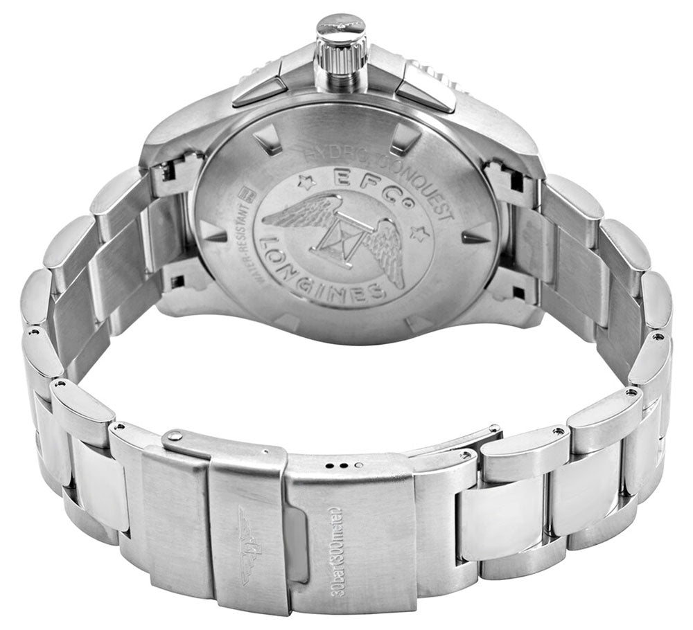 Longines HydroConquest Automatic Chronograph Stainless Steel Black Dial Date Divers Mens Watch L3.883.4.56.6 wholesalehk.shop