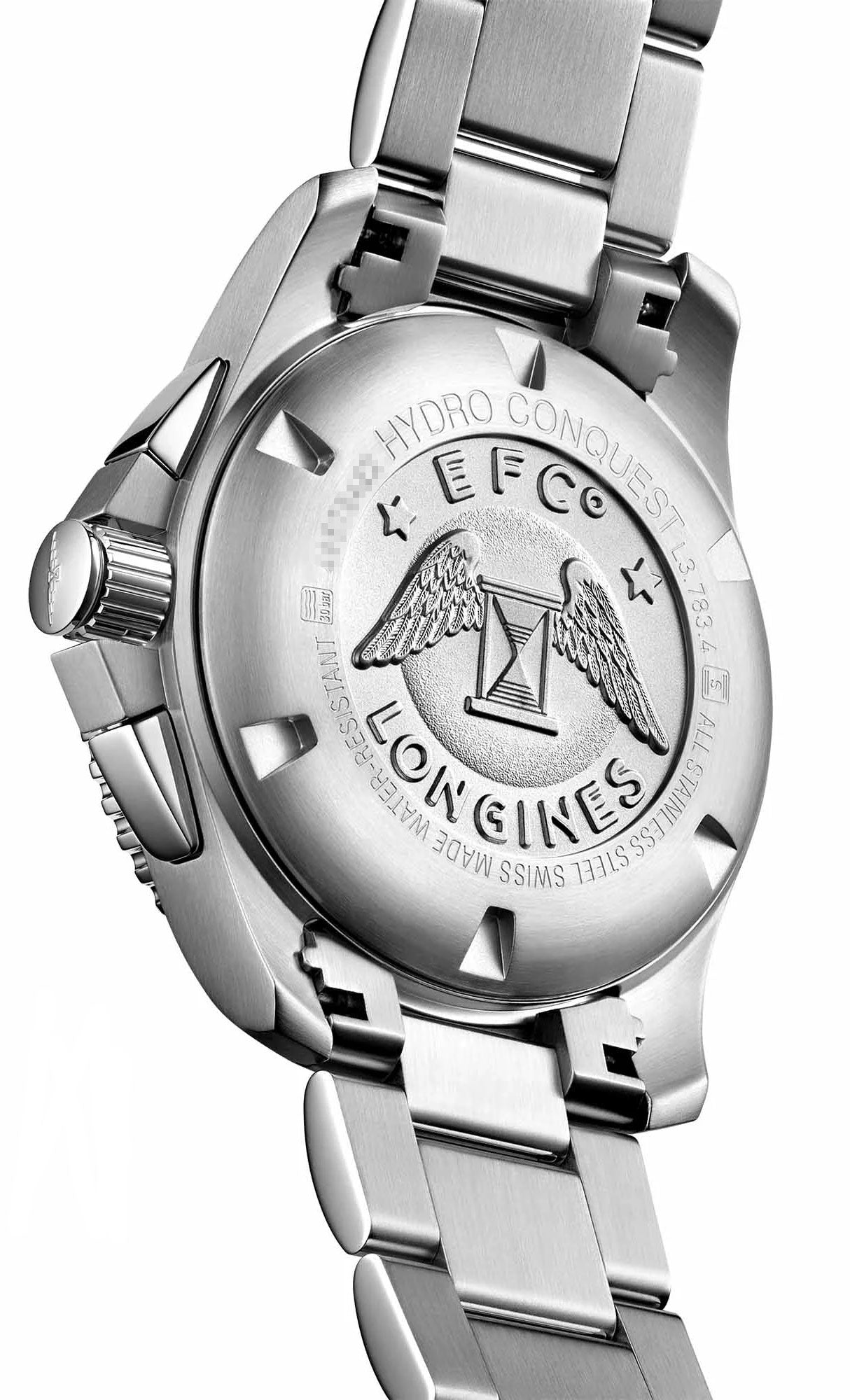 Longines HydroConquest Automatic Chronograph Stainless Steel Blue Dial Date Divers Mens Watch L3.783.4.96.6 wholesalehk.shop
