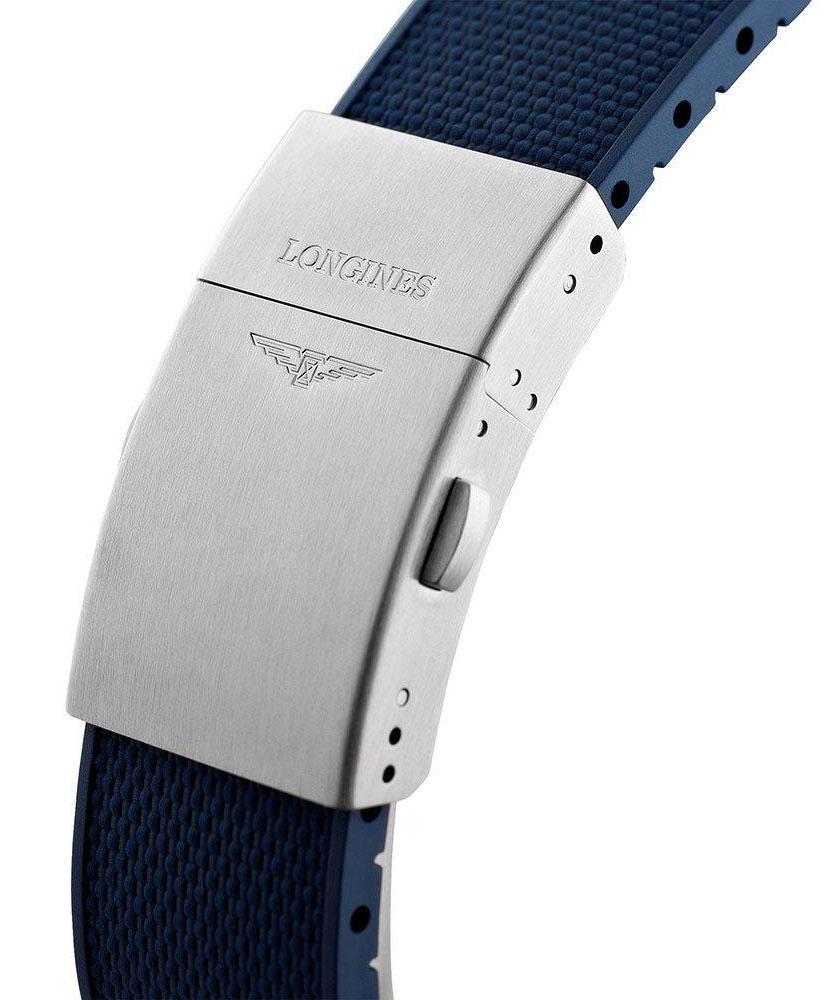 Longines HydroConquest Automatic Chronograph Stainless Steel Blue Rubber Strap Blue Dial Date Divers Mens Watch L3.783.4.96.9 wholesalehk.shop