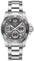 Longines HydroConquest Automatic Chronograph Stainless Steel Gray Dial Date Divers Mens Watch L3.783.4.76.6 wholesalehk.shop