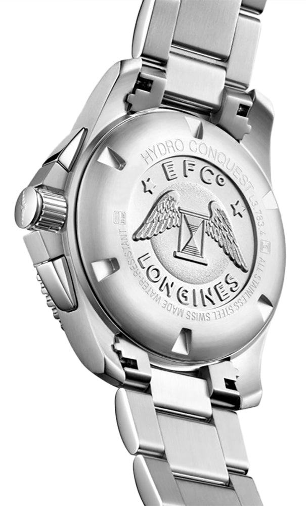 Longines HydroConquest Automatic Chronograph Stainless Steel Gray Dial Date Divers Mens Watch L3.783.4.76.6 wholesalehk.shop