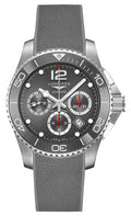 Longines HydroConquest Automatic Chronograph Stainless Steel Gray Dial Gray Rubber Strap Date Divers Mens Watch L3.883.4.76.9 wholesalehk.shop