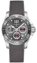 Longines HydroConquest Automatic Chronograph Stainless Steel Grey Rubber Strap Grey Dial Date Divers Mens Watch L3.783.4.76.9 wholesalehk.shop