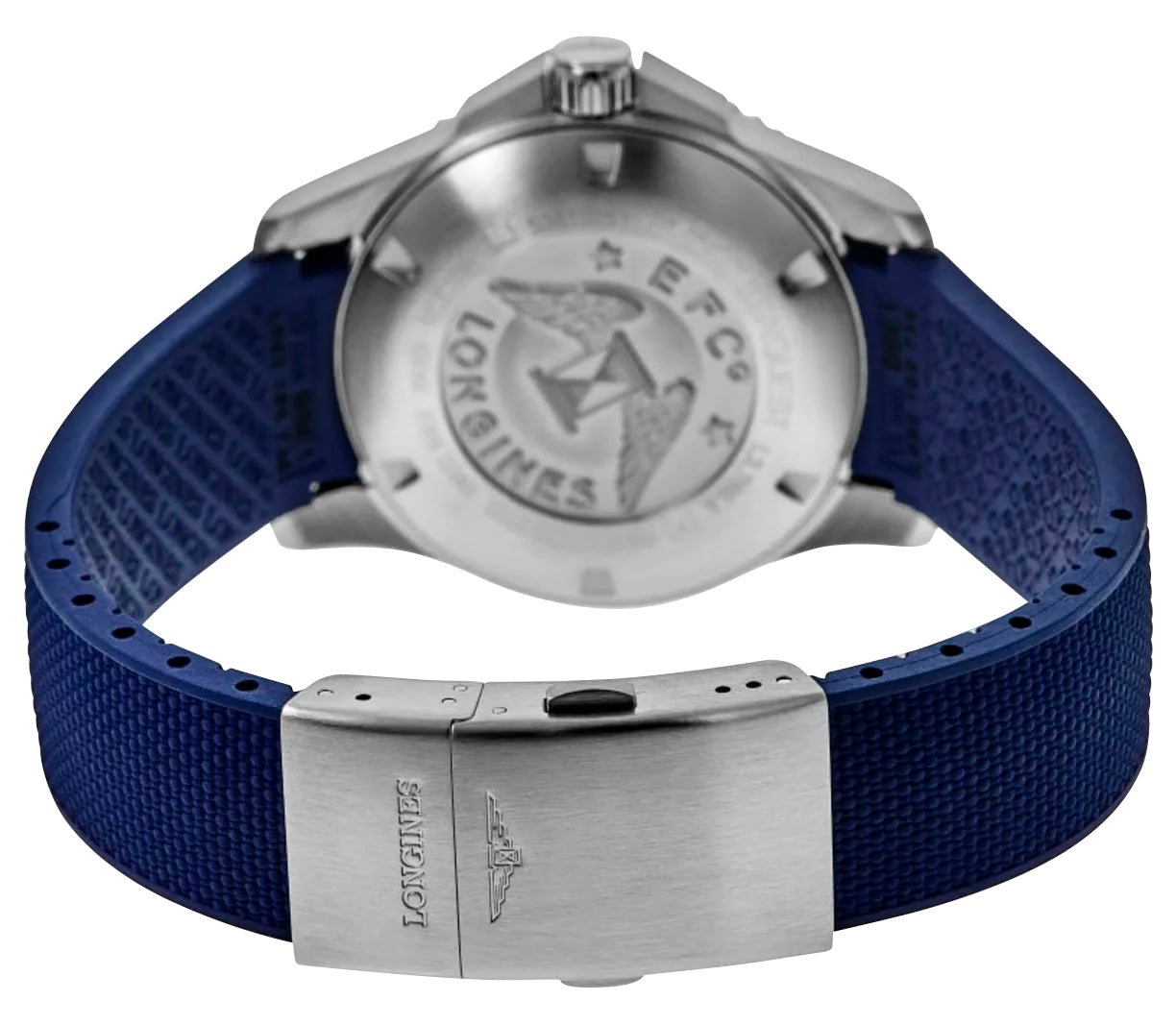 Longines HydroConquest Automatic Stainless Steel Blue Dial Blue Rubber Strap Date Divers Mens Watch L3.780.4.96.9 wholesalehk.shop