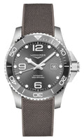 Longines HydroConquest Automatic Stainless Steel Gray Dial Gray Rubber Strap Date Divers Mens Watch L3.782.4.76.9 wholesalehk.shop