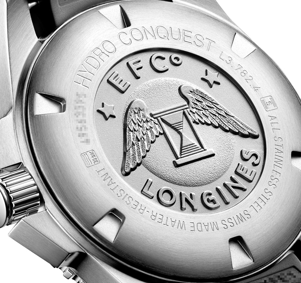 Longines HydroConquest Automatic Stainless Steel Gray Dial Gray Rubber Strap Date Divers Mens Watch L3.782.4.76.9 wholesalehk.shop