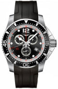 Longines HydroConquest Chronograph Stainless Steel Black Rubber Strap Black Dial Date Quartz Divers Mens Watch L3.843.4.56.2 wholesalehk.shop
