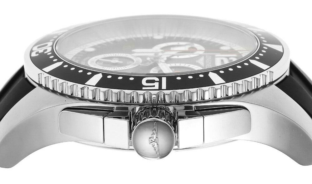 Longines HydroConquest Chronograph Stainless Steel Black Rubber Strap Black Dial Date Quartz Divers Mens Watch L3.843.4.56.2 wholesalehk.shop