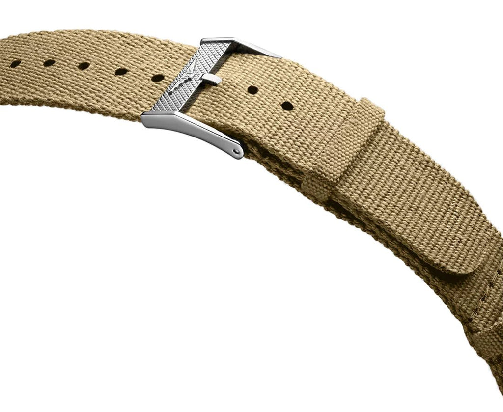 Longines HydroConquest GMT Automatic Stainless Steel Brown Dial Beige NATO Nylon Strap Date Divers Mens Watch L3.790.4.66.2 wholesalehk.shop