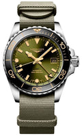 Longines HydroConquest GMT Automatic Stainless Steel Green Dial Green Nylon NATO Strap Date Divers Mens Watch L3.790.4.06.2 wholesalehk.shop