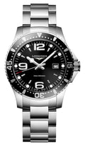 Longines HydroConquest Stainless Steel Black Dial Date Divers Quartz Mens Watch L3.730.4.56.6 wholesalehk.shop
