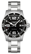 Longines HydroConquest Stainless Steel Black Dial Date Divers Quartz Mens Watch L3.740.4.56.6 wholesalehk.shop