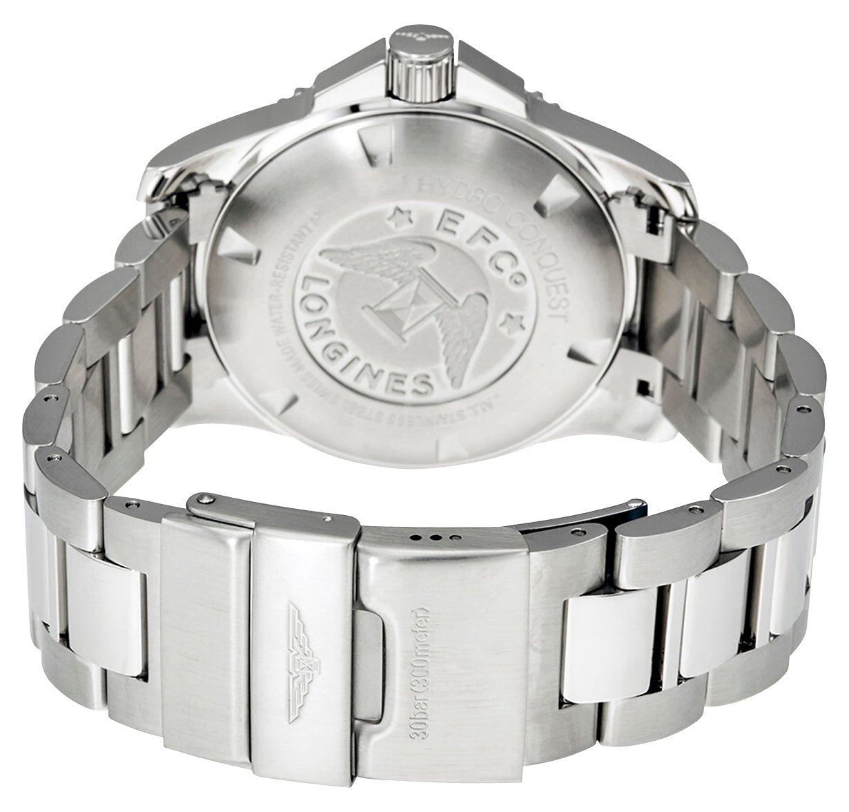 Longines HydroConquest Stainless Steel Black Dial Date Divers Quartz Mens Watch L3.840.4.56.6 wholesalehk.shop