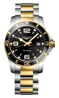 Longines HydroConquest Two-Tone Stainless Steel Black Dial Date Divers Quartz Mens Watch L3.740.3.56.7 wholesalehk.shop
