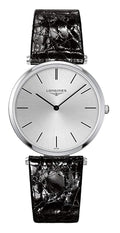 Longines La Grand Classique Stainless Steel Silver Dial Black Leather Strap Quartz Mens Watch L4.755.4.72.2 wholesalehk.shop
