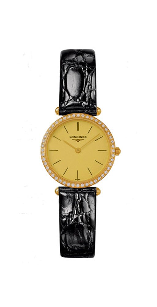 Longines La Grande Classique Agassiz 18kt Gold & Diamond Womens Strap Watch L4.191.7.32.2 wholesalehk.shop