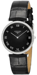 Longines La Grande Classique Black Leather Black Dial Diamonds Women's Watch L4.741.0.51.2 wholesalehk.shop