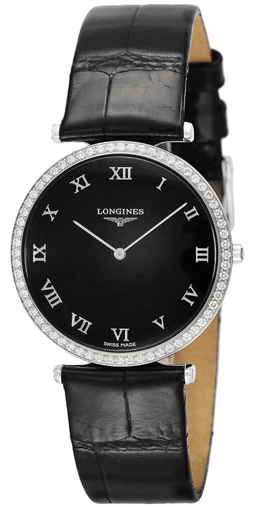 Longines La Grande Classique Black Leather Black Dial Diamonds Women's Watch L4.741.0.51.2 wholesalehk.shop