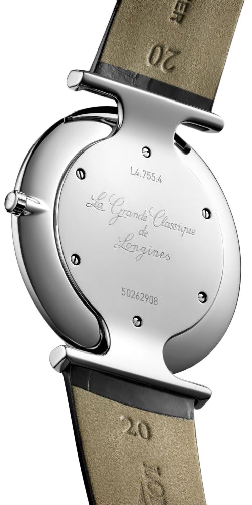 Longines La Grande Classique Midsize 36mm Quartz Silver Dial Black Leather Mens Watch L4.755.4.71.2 wholesalehk.shop