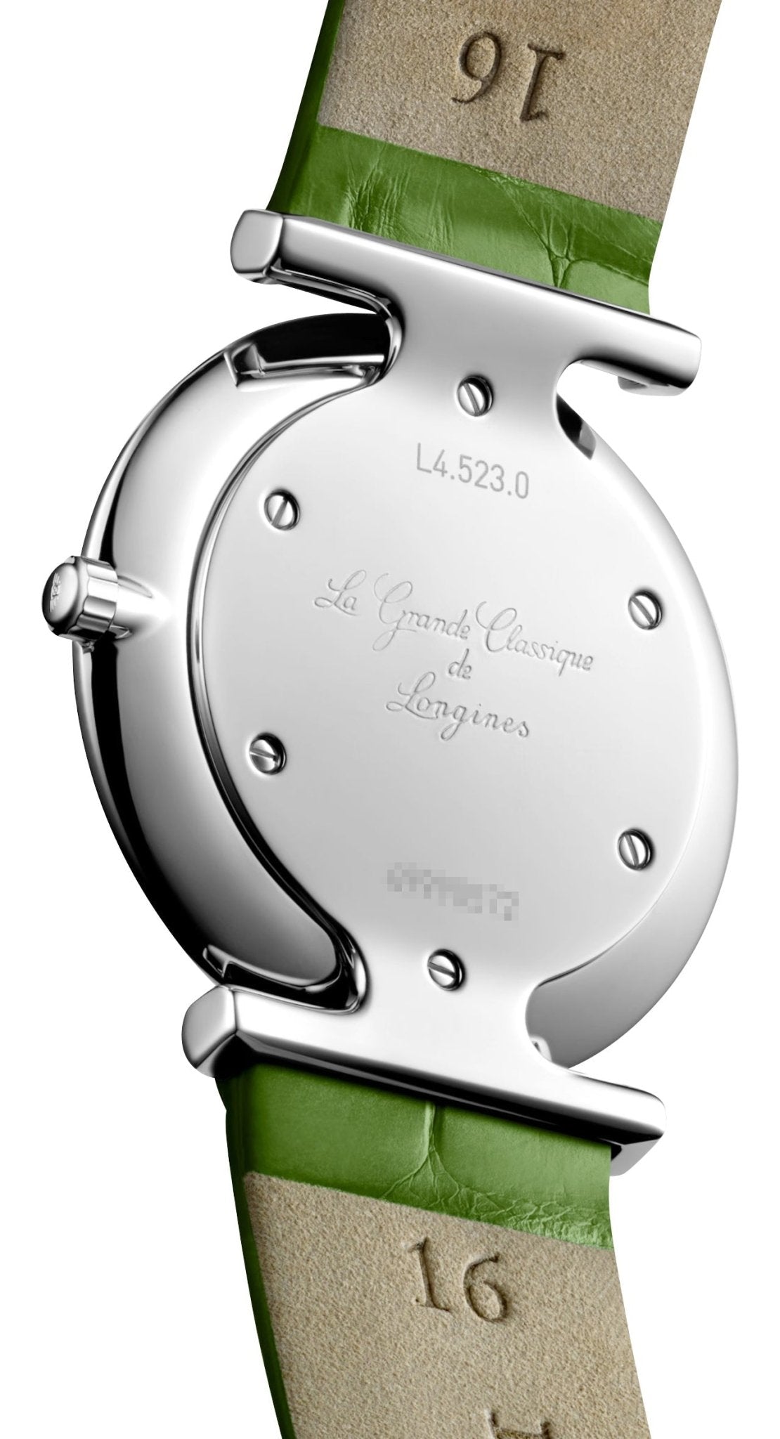 Longines La Grande Classique Monochrome Stainless Steel Green Dial Green Leather Strap Diamonds Quartz Womens Watch L4.523.0.60.2 wholesalehk.shop