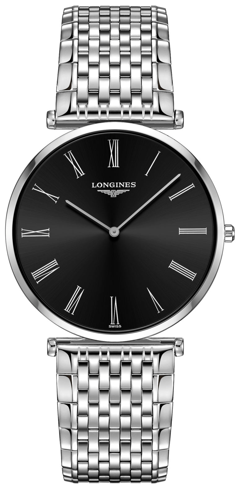 Longines La Grande Classique Stainless Steel Black Dial Quartz Mens Watch L4.766.4.51.6 wholesalehk.shop