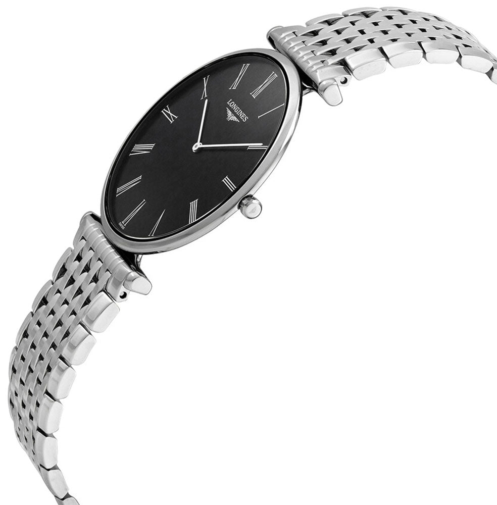 Longines La Grande Classique Stainless Steel Black Dial Quartz Mens Watch L4.766.4.51.6 wholesalehk.shop
