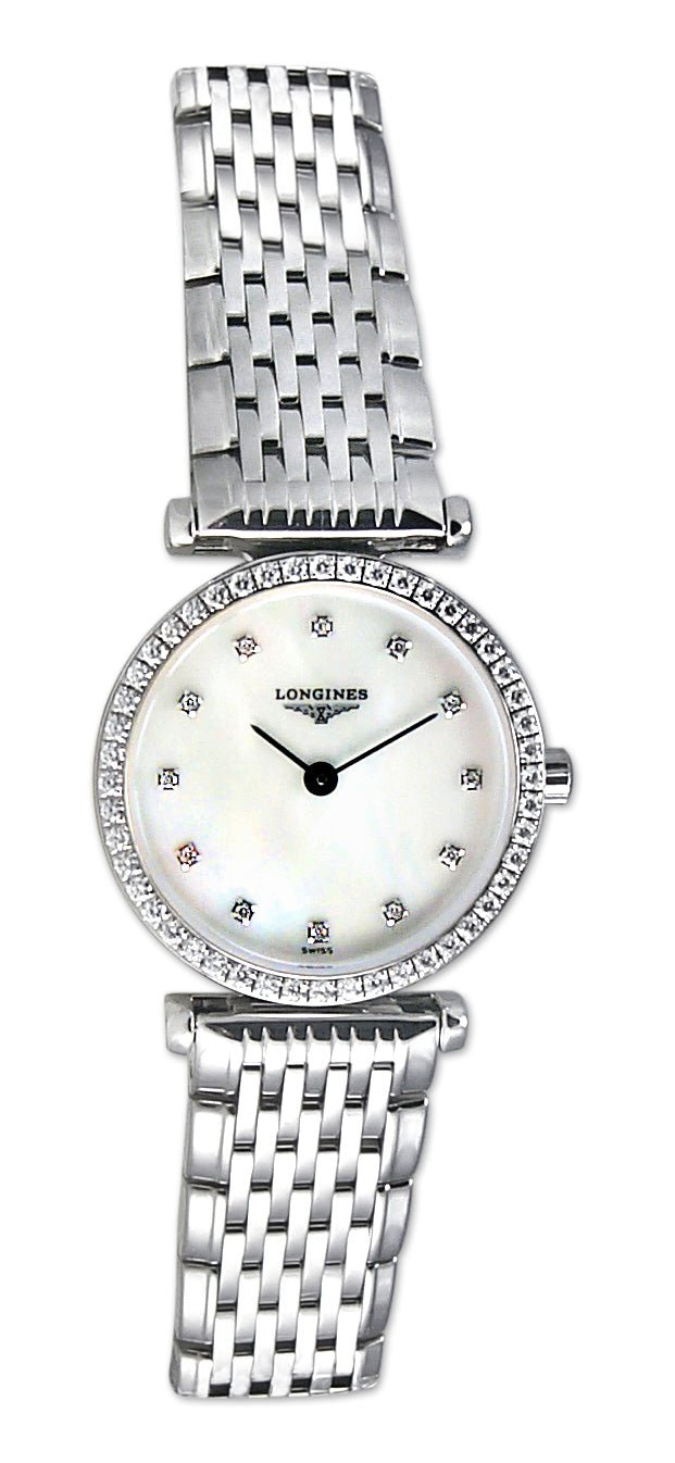 Longines La Grande Classique Stainless Steel & Diamond Womens Luxury Watch MOP L4.241.0.80.6 wholesalehk.shop