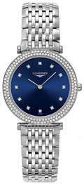Longines La Grande Classique Stainless Steel & Diamond Womens Watch Blue Dial L45150976 wholesalehk.shop