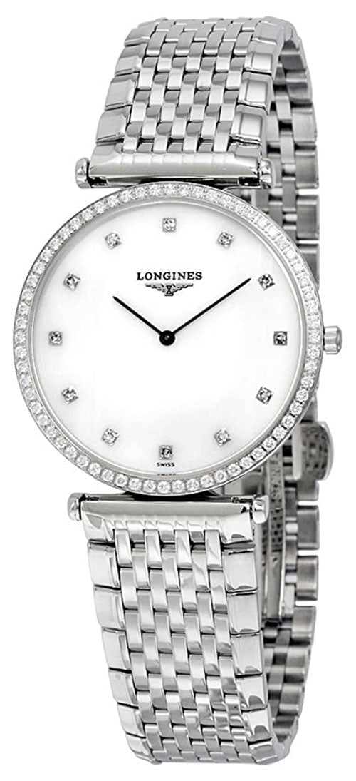 Longines La Grande Classique Stainless Steel Mother-Of-Pearl Dial Diamonds Quartz Womens Watch L4.741.0.80.6 wholesalehk.shop