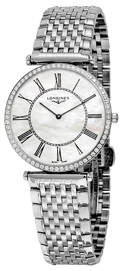 Longines La Grande Classique Stainless Steel Mother-Of-Pearl Dial Diamonds Quartz Womens Watch L4.741.0.99.6 wholesalehk.shop