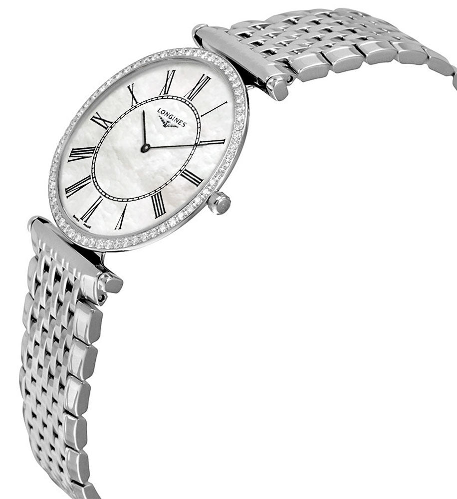 Longines La Grande Classique Stainless Steel Mother-Of-Pearl Dial Diamonds Quartz Womens Watch L4.741.0.99.6 wholesalehk.shop