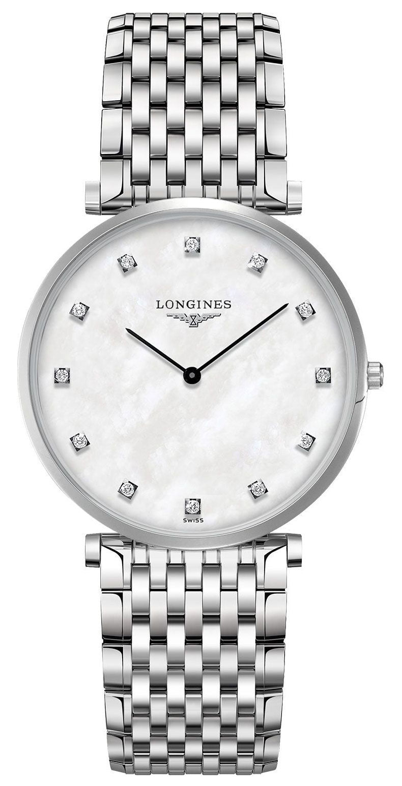 Longines La Grande Classique Stainless Steel Mother-Of-Pearl Dial Diamonds Quartz Womens Watch L4.766.4.87.6 wholesalehk.shop