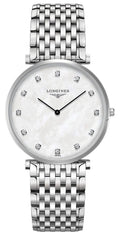 Longines La Grande Classique Stainless Steel Mother-Of-Pearl Dial Diamonds Quartz Womens Watch L4.766.4.87.6 wholesalehk.shop