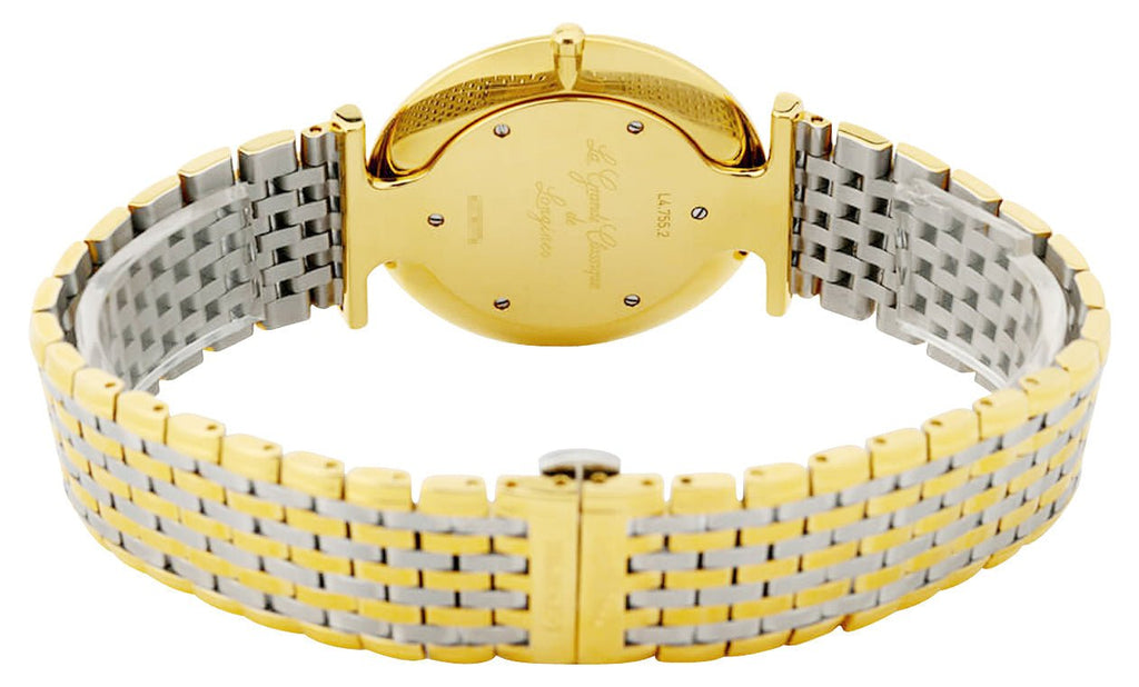 Longines La Grande Classique Yellow Gold PVD and Stainless Steel Gold-Tone Dial Quartz Unisex Watch L4.755.2.32.7 wholesalehk.shop