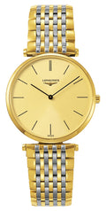 Longines La Grande Classique Yellow Gold PVD and Stainless Steel Gold-Tone Dial Quartz Unisex Watch L4.755.2.32.7 wholesalehk.shop