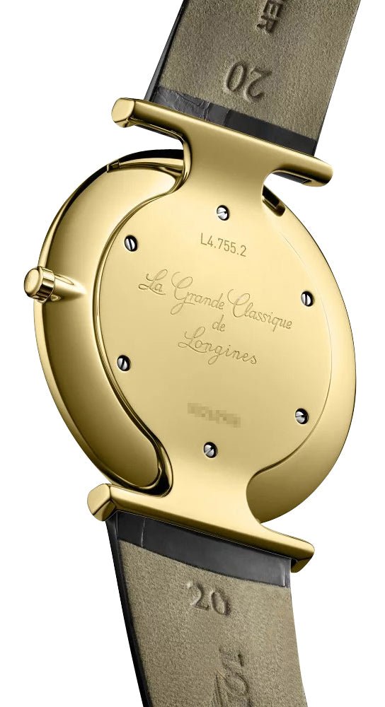 Longines La Grande Classique Yellow Gold PVD Gold Dial Black Leather Strap Quartz Mens Watch L4.755.2.32.2 wholesalehk.shop