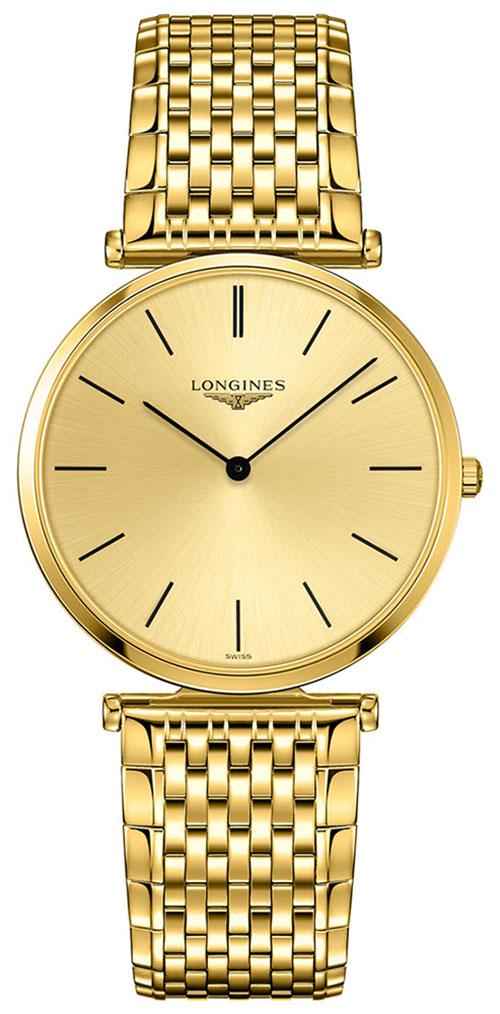 Longines La Grande Classique Yellow Gold PVD Gold-Tone Dial Quartz Unisex Watch L4.755.2.32.8 wholesalehk.shop