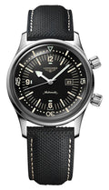 Longines Legend Diver Automatic Stainless Steel Black Dial Black Fabric Strap Date Divers Unisex Watch L3.374.4.50.0 wholesalehk.shop