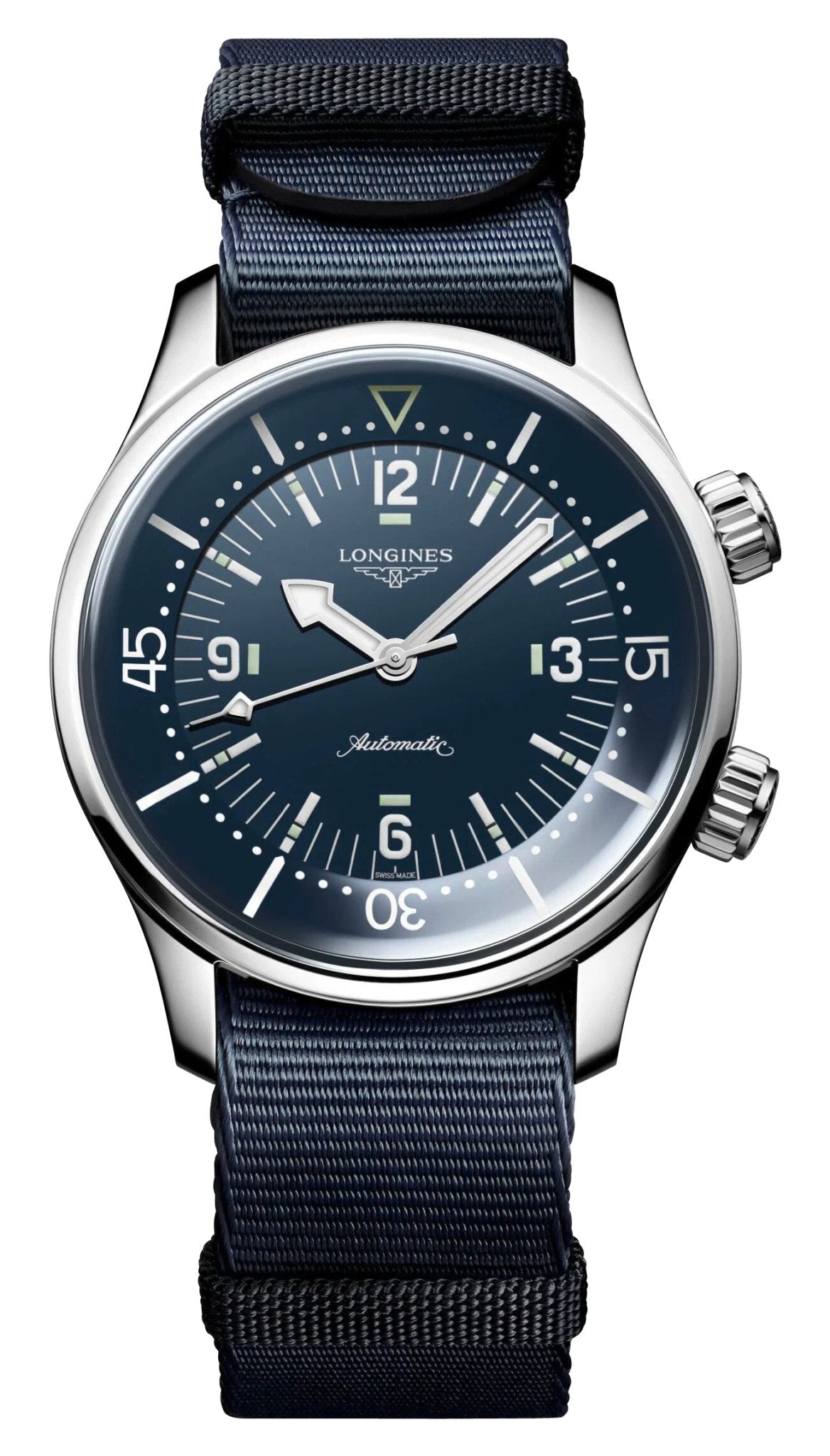 Longines Legend Diver Automatic Stainless Steel Blue Dial Blue NATO Nylon Strap Divers Mens Watch L3.764.4.90.2 wholesalehk.shop